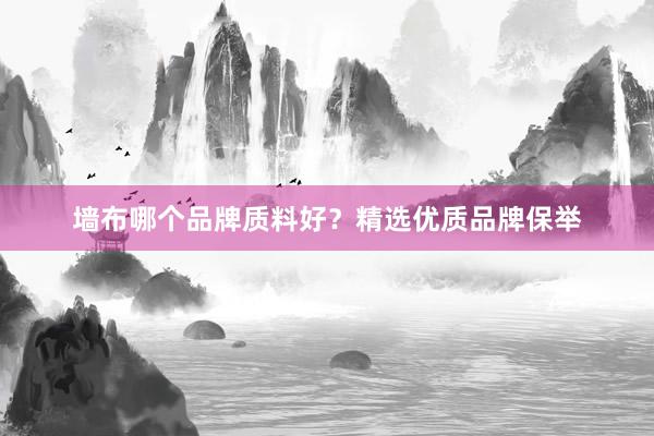 墙布哪个品牌质料好？精选优质品牌保举